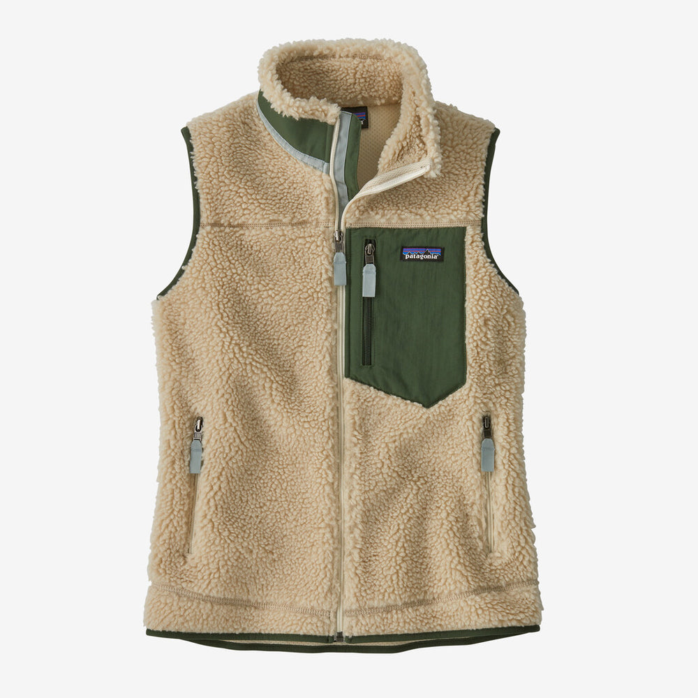 W'S Retro X Vest - Dark Natural w Green