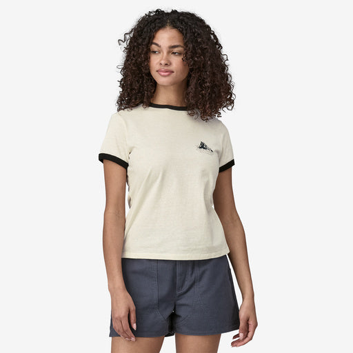 Camiseta W's Chouinard Crest Ringer Responsibili-Tee - Birch White