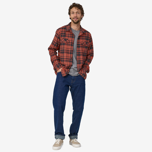 
                  
                    Camisa Men's Organic Cotton Midweight Fjord Flannel - Ice Caps: Burl Red
                  
                