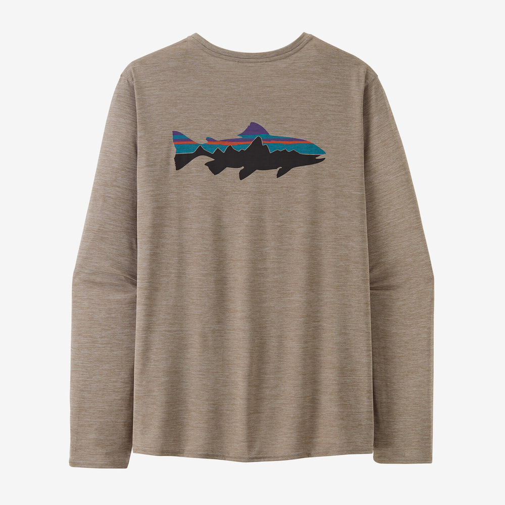 Camiseta Cap Cool Daily Graphic Shirt - Waters: Sitz Roy Trout: Seabird Grey X-Dye