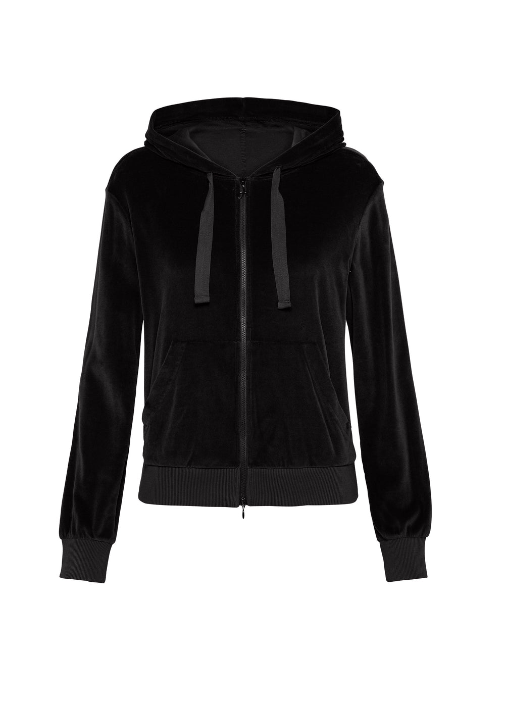 Sudadera Chenille Full Zip Hoodie - Black