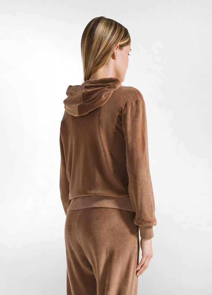 
                  
                    Sudadera Chenille Full Zip Hoodie - Glace Brown
                  
                