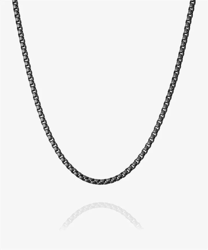 Cadena Boxchain Necklace - Black