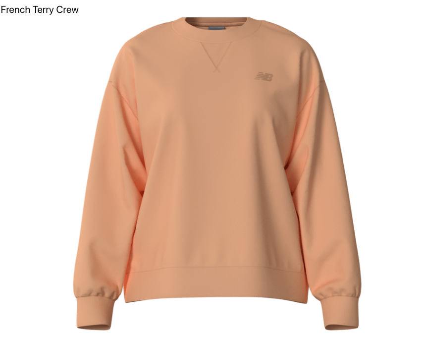 Jersey Athletics French Terry Crew - Peach