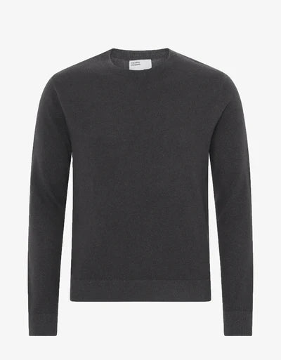 Jersey Light Merino Wool Crew - Lava Grey