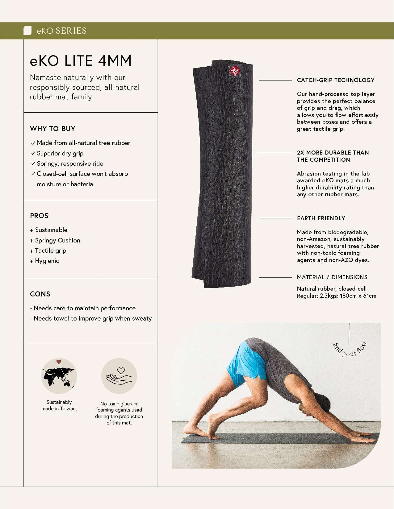 
                  
                    Mat de Yoga Eko Lite 4mm - Ebb Marbled
                  
                