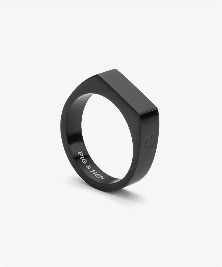 Anillo Signet Ring - Black