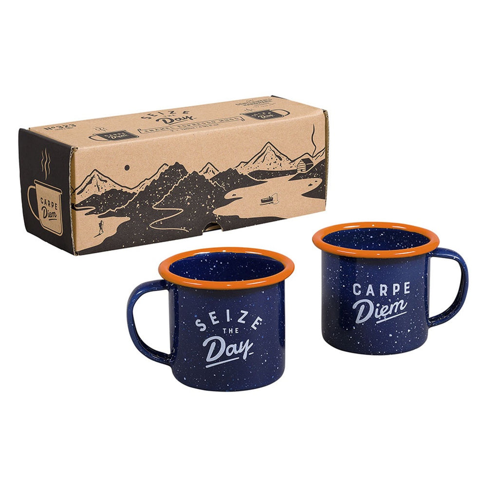 Tazas Enamel Espesso Mugs Set - Blue