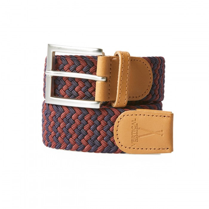 Cinturón Braided Belt - Bugundy/Navy