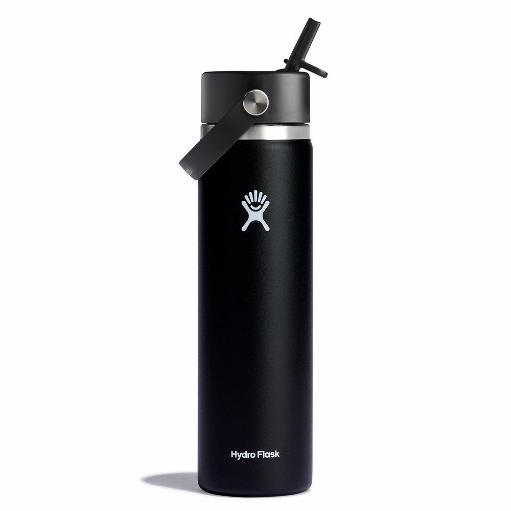 Botella Hydro Flask 24oz Wide Flex Straw Cap - Black