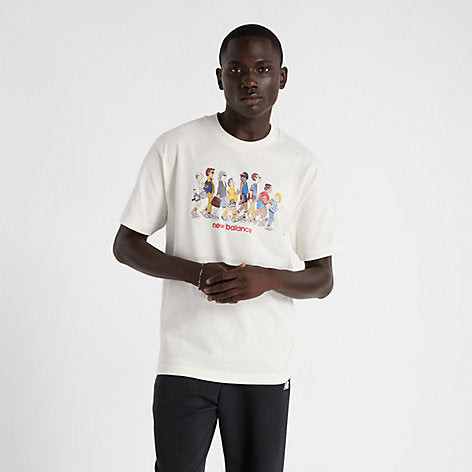 Camiseta Athletics Relaxed Archive Walk - Sea Salt