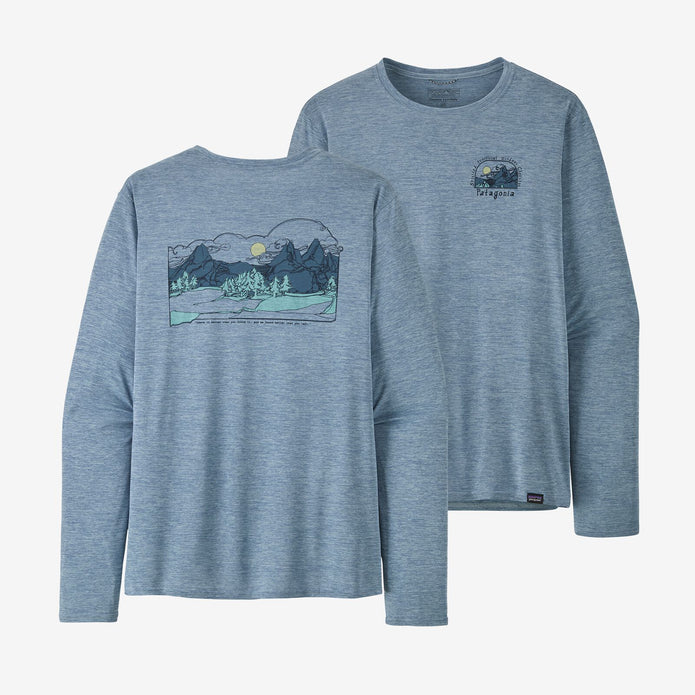 Camiseta L/S Cap Cool Daily Graphic - Lands Lost and Found: Steam Blue X-Dye